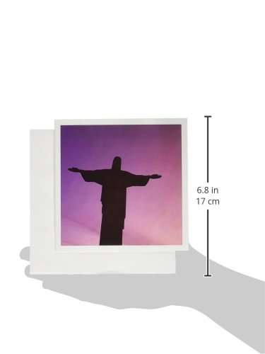 3dRose Brazil, Rio de Janeiro, Christ the Redeemer - SA04 SWS0078 - Stuart Westmorland - Greeting Cards, 6 x 6 inches, set of 6 (gc_85776_1) 3