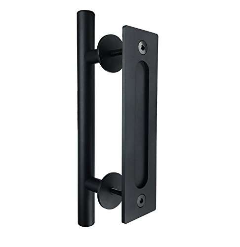 Matte Black Barn Door Handle and Pull Wooden Sliding Door Handle Flush Pull 1