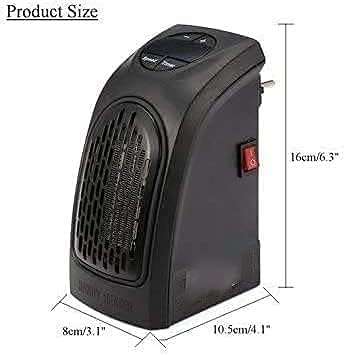 SLICEIT Handy Electric Heater, 400 Watts Heater, Plug-In Heater, Mini Heater, Portable Room, Office, Bedroom Heater/Warmer with LED Display, Set Temperature, and Stylish (1) (black) 4