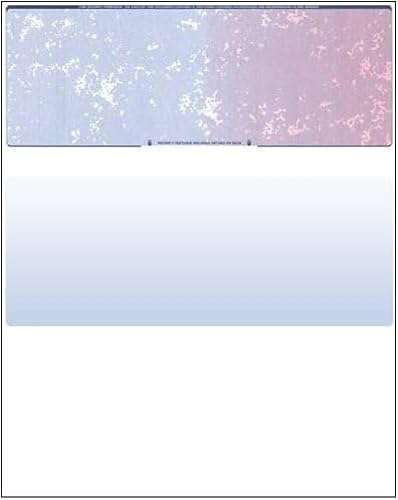 Business Voucher Check Stock - Computer Laser Checks - 500 Sheets, Check in Middle, Blue/Red Prismatic 1