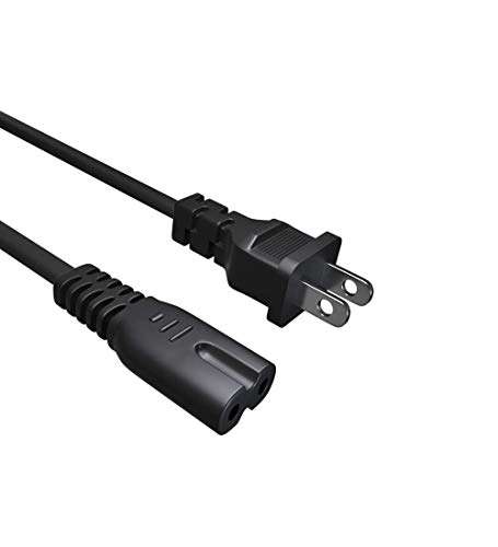 AC Power Cord for HP Envy 5055 4520 4500 4501 5660 5530 5535 5540 5640 7640 7645 100 110 120 Envy Photo 6255 7155 7855 Officejet Pro 6830 8600 9015, Replacement Printer Cable 2 Prong 6FT [UL Listed] 1