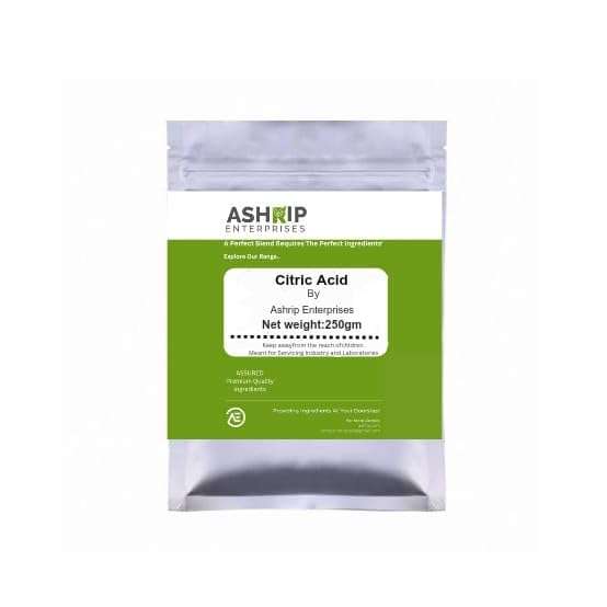 Ashrip Enterprises 250gm Citric Acid For Cleansers, Toners,Make-up, Lipstick, Bath products, Soaps and Detergents, Hair dyes And colors, Hair And Skin care products. 1
