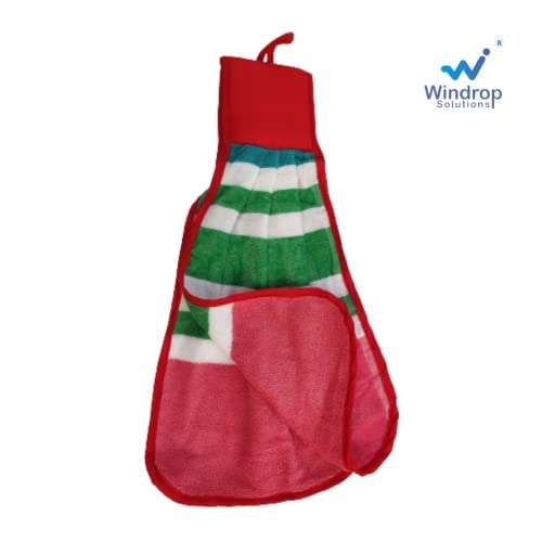 Windrop Solutions® Hanging Cotton Washbasin Napkin/Hand Towel for Kitchen and Bathroom Made in India (3) 5
