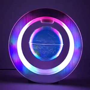 Magnetic Levitation Floating World Globe Desk, 4'' Electronic Antigravity Magnetic Levitating Floating Globe with Colorful LED World Map (English version) 5