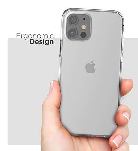 Encased Clear Back Case with Holster Compatible with iPhone 12 Belt Clip Cover Protective Slim Bumper 4