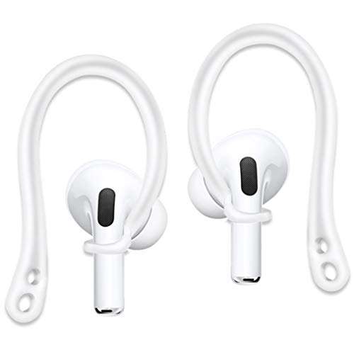 ALXCD Earhooks Replacement for Air Pods Pro, Anti-Slip Over-Ear Soft TPU Earhook [Anti Slip][Anti Lost], Designed for Air Pods Pro Headphones, 2 Pairs, White 1