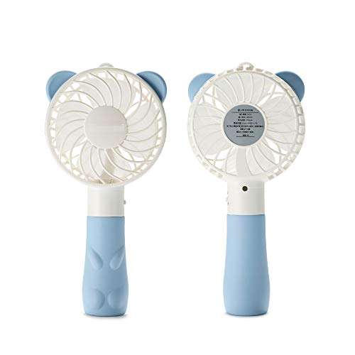 TOPREDO® Portable Cute Bear Handheld Fan 4 Speed Strong Wind Mini USB Strong Wind 3 Hours Runtime Fan for Girls,Women,Travel,Office,Outdoor (Pink) 5