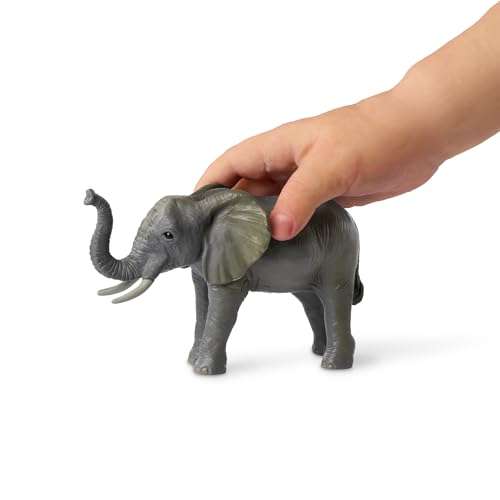 Terra by Battat – 4 Pieces African Elephant Toys Family Set – Realistic Plastic Safari Animals Figures – Animal Toys for Kids 3+ Years – Elephant Gifts & Baby Shower Decorations 3