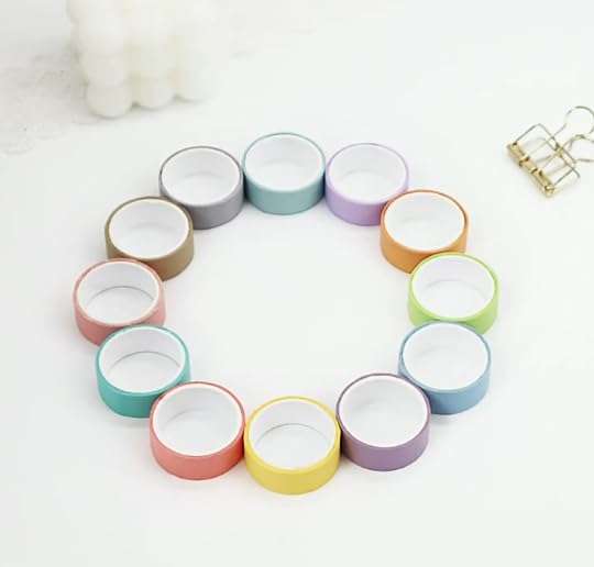 12 Pack, Decorative Tape, Washi Tapes, Colored Tape, Scrapbook Tape, Scrapbook Washi Tape for Journaling, Craft Tape 4