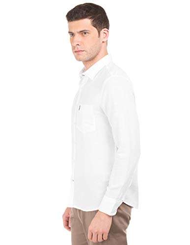 U.S. POLO ASSN. Men's Solid Regular Fit Casual Shirt (USSHC-G49_White XL) 3