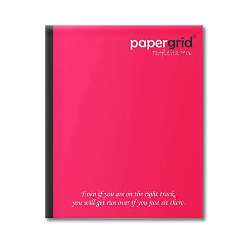 papergrid Notebook - Short Book (19 cm x 15.5 cm), Maths Ruled, 152 Pages, Soft Cover - Pack of 6 1