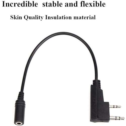Retevis Earpiece Adapter,2 Pin to 3.5mm Walkie Talkies Headset Adapter Only Fit RT21 RT22 RT27 RT7 H-777 H777S RT18 RT19 RT22S (Not Fit for Other Brands) 2 Way Radios (1 Pack) 6