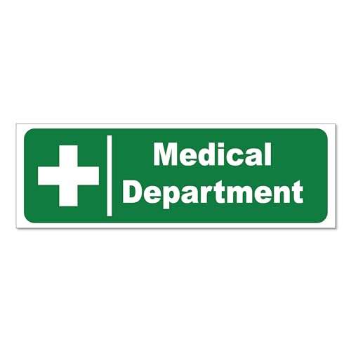 SIGN EVER Medical Department First Aid Sign Board For Hospital Clinic Bank Office Medical Shop Factory Message Signage No Entry Sign Boards hospital accessories L x H 33 Cm x 10 Cm 1