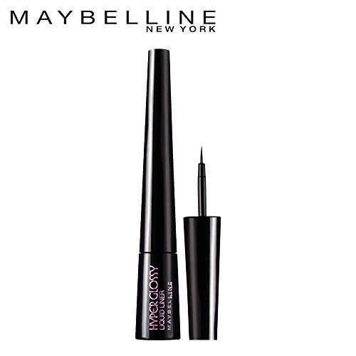 Maybelline Hyper Glossy Liquid Liner, Black, 3g & Maybelline New York Color Sensational Creamy Matte Lipstick, 691 Rich Ruby, 3.9g 4
