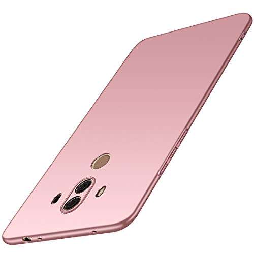 for Huawei Mate 10 Pro Case, ACMBO [Silky Smooth Series] Ultra Thin Slim Fit [Anti-Drop] Shockproof Hard Plastic Phone Cases Cover Compatible for Huawei Mate 10 Pro, Smooth Rose Gold 1