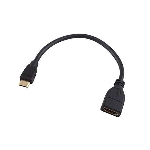 Afunta Mini HDMI Male to HDMI Female Converter Adapter Cable Cord 1080P 1
