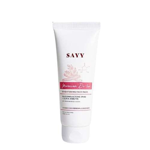 SAYY Moroccan DeTan Brightening Face Pack for Advance Skin Renewal Radiance Clay Mask (1) 1