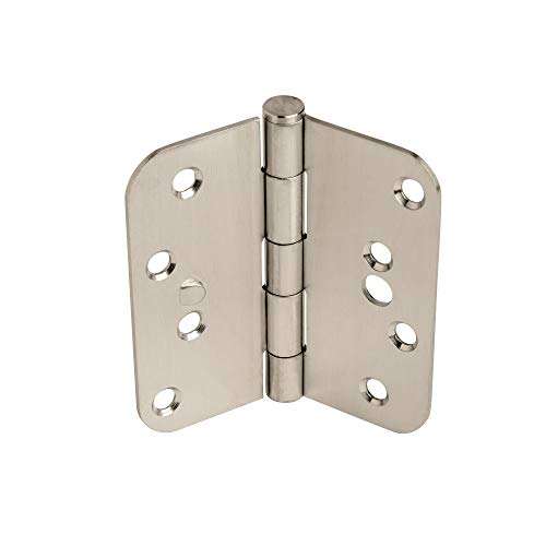 Security Door Hinges - Stainless Steel - 4 Inch with 5/8 Inch Radius - Security Tab - 2 Pack 3