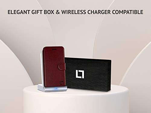 LUPA iPhone Xs Max Wallet Case -Slim & Lightweight iPhone Xs Max Flip Case with Credit Card Holder - iPhone Xs Max Wallet Case for Women & Men - Faux Leather i Phone Xs Max Purse Cases – Burgundy 5