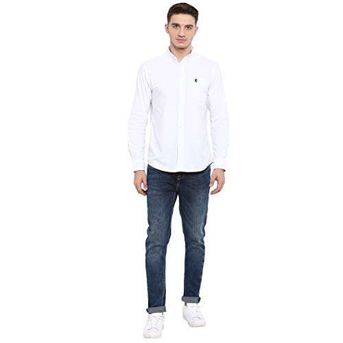 Red Tape Men's Solid Regular Shirt (RSF9025A_White XL) 2