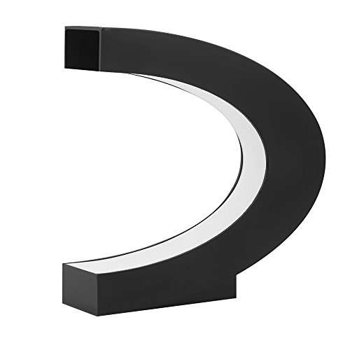 Floating Globe, Joso Magnetic Levitation Globe Rotating Globe Educational Learning Geographic World Map with Funny C Shape Desktop Stand and LED Light for Home School Desk Office Decoration - Gold 3