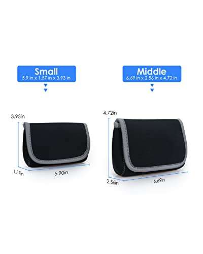 LENTION Tech Pouch Storage Small Bag Cases for Accessories Laptop MacBook Power Adapter, Wireless Mouse, iPhone Charger, Cellphone, Power Bank, Cord Travel Cable Electronic Organizer - Dark Gray 5