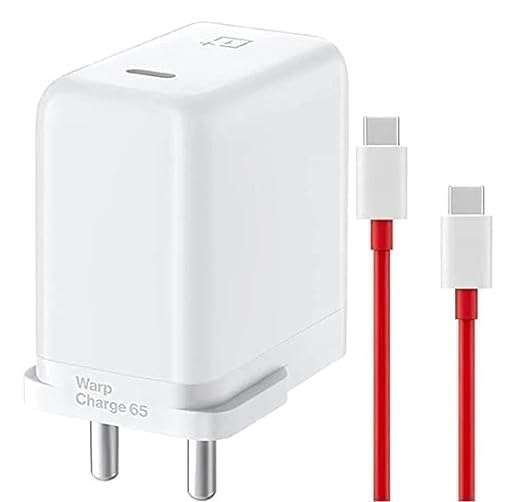 One Plus Warp Dash SUPERVOOC 65w Charger with USB to C Cable Compatible with One Plus 10T, 10R, 10pro, 9 pro, 9RT, 9, 8, 8t 1