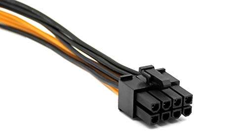 2 Pack 6 Pin to 8 Pin PCIe Adapter Power Cable GPU Video Power Cable 7.8 inch 2