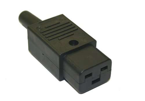 Interpower 83011380 IEC 60320 C19 Rewireable Connector, IEC 60320 C19 Socket Type, Black, 16A/21A Rating, 125VAC/250VAC Rating