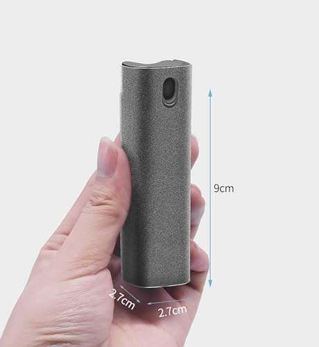 YTT Screen Cleaner, All-in-One Spray & Wipe Cleaner, with Transparent Protective Shell for All Phones, Laptop and Tablet Screens (Gray) 3