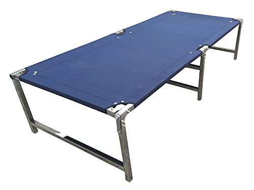 Gitesh Folding Bed Stainless Steel Frame Single Person Sleeping Cot for Home, Camping, Outdoor, Balcony, Terrace (Set of 1 pcs) 3