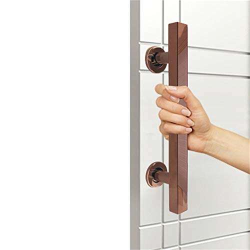 LHL-DD Door Handle, Barn Door Glass Doors Handles Alloy Handle Home Hotel Push H-Shape Pull Stainless Steel Handle Push Hardware Handles 30cm(11.8in) 1