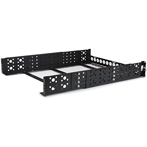 StarTech.com 2U Universal Rack Mount Rails - for 19in Server Rack Enclosure or Cabinet - Adjustable A/V Rack Rails (UNIRAILS2U) 1