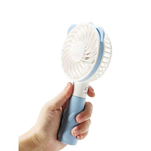 TOPREDO® Portable Cute Bear Handheld Fan 4 Speed Strong Wind Mini USB Strong Wind 3 Hours Runtime Fan for Girls,Women,Travel,Office,Outdoor (Pink) 2