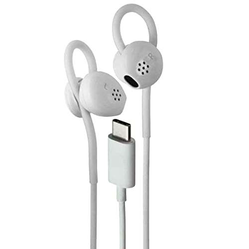 UrbanX USB-C Wired Digital Earbud Headset Compatible with Google Pixel 7 Pro and All Other Type C Audio Jack Phones – White 4