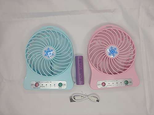 icall Portable Mini Fan update Version portable Multifunctional Rechargeable fan mini high speed fan with light and USB cable (1Pcs multi colour) 4