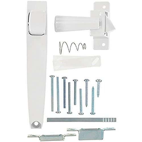 Wright Products - Tie Down Push Button Door Latch for Screen and Storm Doors, White 1