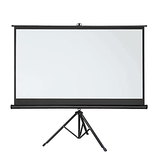 Honeytecs 100 inches Projector with Tod Stand 16:9 Portable Projection 4K 3D Projector Movies for Home Office Indoor Outdoor Use 1