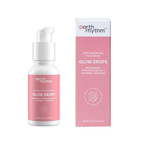 Earth Rhythm Glow Drops Brightening Face Serum |Hydrates Skin, Revitalises Tired Skin, Restores Radiance - 30ml