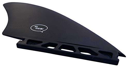 Surfboard Twin Fins (2 Fins) - Keel Fins for Fish Surf Boards [Twin Tab or Single Tab Sizes] (Black, Single Tab) 5