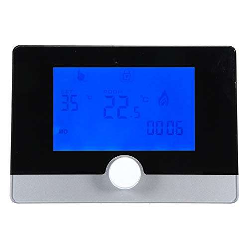 Digital Programmable Thermostat, Room Temperature Controller for The Electric Heating Equipment and Wall-Hung Boiler Heating System(Black) 3