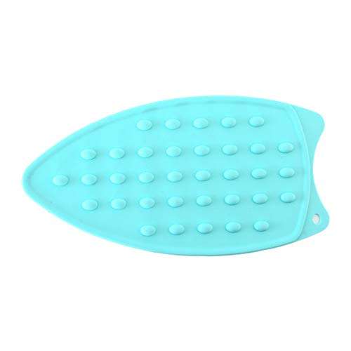 2Pack Silicone Iron Rest Pad, Thicker Series Hot Resistant Mat for Ironing Board, Easy to Use with Wall Hole and Multicolor for Home (Pink+Mint Green) 3