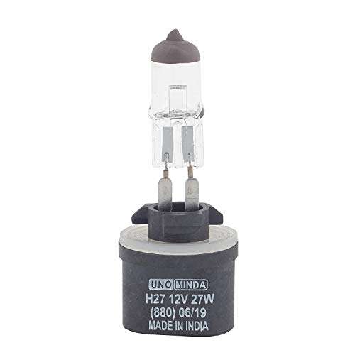 Uno Minda HB-H27-27 H27 12V 27W(880) Halogen Bulb Fog Lamps for fluidic Verna, Spark, Tucson, Accent old, I-10, I-20, Elantra, Xylo | Clear/White 1