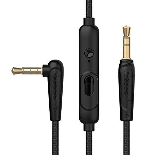 New 2022 3.5mm Aux Cord with Mic and Volume Control,1.5m/4.9ft Audio Cable Gold-Plated,Nylon Braided Male to Male Replacement Cord,Music and Voice Streaming,Gaming Headphones/Headsets with PSP/PS4/PS5 1