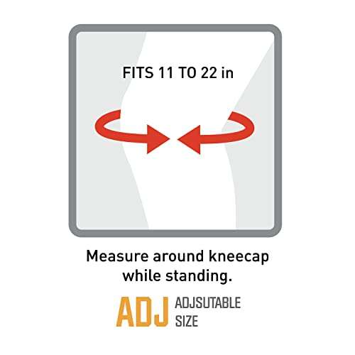 ACE Brand Adjustable Compression Knee Support, Moderate Support for Weak, Sore or Injured Joints, One Size Fits Most 3