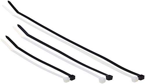 AmazonBasics Self-Locking Nylon Cable Ties - 6, 8 and 12 Inch - Black and White (Pack of 300) 5