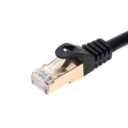 Cables Direct Online 100FT S/FTP Cat7 Copper Network Ethernet Patch Cable, Internet Wire, Compatible with PC, Laptop, Modem, Router, TVs, Printer Cord, Consoles for Home and Office (100ft, Black) 4