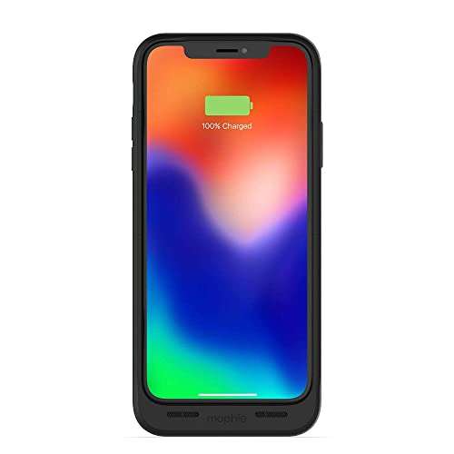 Mophie juice pack wireless - Qi Wireless Charging - Protective Battery Case Made for Apple iPhone X – Black (401002004) 1