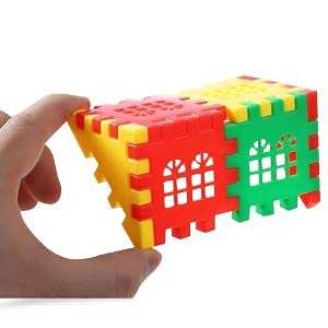 Faibhi House Building Block Set with Storage Pouch |Constructive, Creative & Educational Activity Kit | Puzzle Assembly Shape Toy Set for Kids (House Block with Zipper Pouch_75 pcs) 6