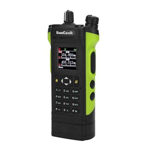 HAMGEEK APX-8000 12W Dual Band Radio Handheld VHF UHF Walkie Talkie with Dual PTT Duplex Working Mode 8800mAh (Green) 3